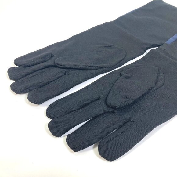 UNUSED PRADA 2G0980 test GUANTI logo Long gloves Bicolor Glove Nylon Black/Navy - Picture 2 of 10